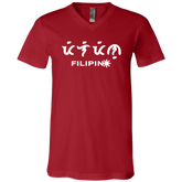 Filipino in Baybayin Script Unisex Jersey V-Neck T-Shirt